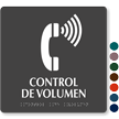 Control de Volumen Spanish TactileTouch Braille Sign