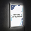LED Light Box Sign Custom Vertical Snap Frame Kit - 2200 LUX Edge-Lit Upload Design