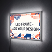 LED Light Box Sign Custom Horizontal Snap Frame Kit - 1500 LUX Upload Design