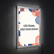 LED Light Box Sign Custom Vertical Snap Frame Kit - 1500 LUX Upload Design