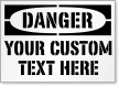 Custom Danger Text Sign Stencil