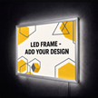 LED Light Box Sign Custom Horizontal Snap Frame Kit - Lockable Weatherproof Upload Design