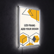 LED Light Box Sign Custom Vertical Snap Frame Kit - Lockable Weatherproof Upload Design