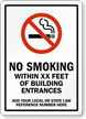 Custom No Smoking Sign