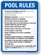 Custom Model Aquatic Health Code Pool Rules Sign | Alabama, Alaska, Colorado, Hawaii, Florida, Kansas, Mississippi, Nevada, North Dakota, Pennsylvania, Tennessee, and Texas