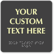 Custom Glow TactileTouch™ Sign With Braille, 6in. x 6in.