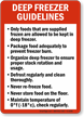 Deep Freezer Guidelines Sign