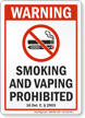 Delaware Warning Smoking And Vaping Prohibited Sign
