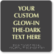 Custom TactileTouch™ Sign With Braille, 8in. x 8in.