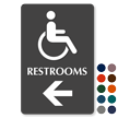 Restrooms Directional Sign