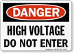 Danger High Voltage Sign