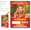 Safety Is Family Value Scoreboards Magnetic Face