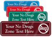 Drug Free Zone Symbol Sign