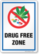 Drug Free Zone w/ Clipart