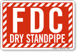 Dry Standpipe Fire Department Connection Sign