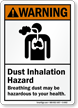 Dust Inhalation Hazard ANSI Warning Sign