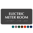 Electric Meter Room Tactile Touch Braille Sign