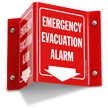 Emergency Evacuation Alarm Projecting Sign