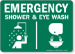 Emergency Shower & Eye Wash Sign