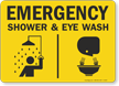 Emergency Shower & Eye Wash Sign
