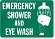 Emergency Shower Eyewash Sign