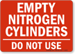 Empty Nitrogen Cylinders Do Not Use