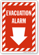 Evacuation Alarm Sign