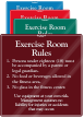 Exercise Room Rules Sign