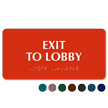 Exit To Lobby Tactile Touch Braille Sign