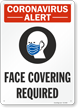 Face Covering Required Face Mask Safety Sign