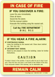 In Case Of Fire, Dial 911 Sign