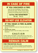 In Case Of Fire, Don't Use Elevator Sign