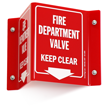 Fire Department Valve Projecting Sign