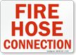 Fire Hose Connection Sign