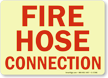 Fire Hose Connection Sign