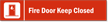 Fire Door Keep Closed Stacking Magnetic Door Sign