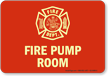 Fire Pump Room Glow Sign