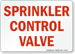 Sprinkler Control Valve Sign