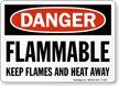 Danger Flammable Sign