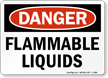 Danger Flammable Liquids Sign