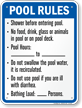 Florida Pool Rules Sign