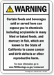 Food and Non-Alcoholic Beverage Prop 65 Sign