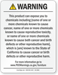 Furniture Product Exposure Prop 65 Warning