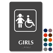 Girls TactileTouch Braille Sign with ADA Symbol