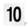 Hanging Aisle Sign: Number 10   Double Sided
