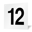 Hanging Aisle Sign: Number 12   Double Sided