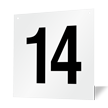 Hanging Aisle Sign: Number 14   Double Sided