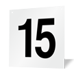 Hanging Aisle Sign: Number 15   Double Sided