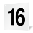 Hanging Aisle Sign: Number 16   Double Sided
