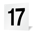 Hanging Aisle Sign: Number 17   Double Sided